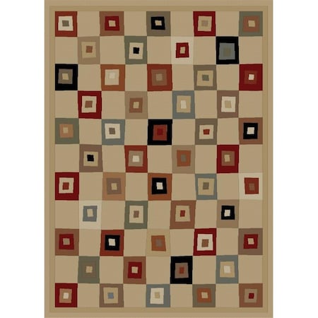 Concord Global 6 ft. 7 in. x 9 ft. 6 in. Soho Village Square - Ivory 60126